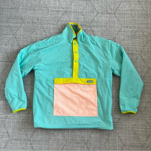 Chubbs Chubbies Men’s Blue/Pink Reversible Windbreaker/Fleece Half Zip Pullover - Picture 5 of 13
